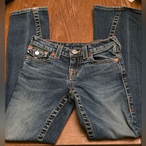 True Religion Dark Blue Joey Girls Flare Jeans. Size 10